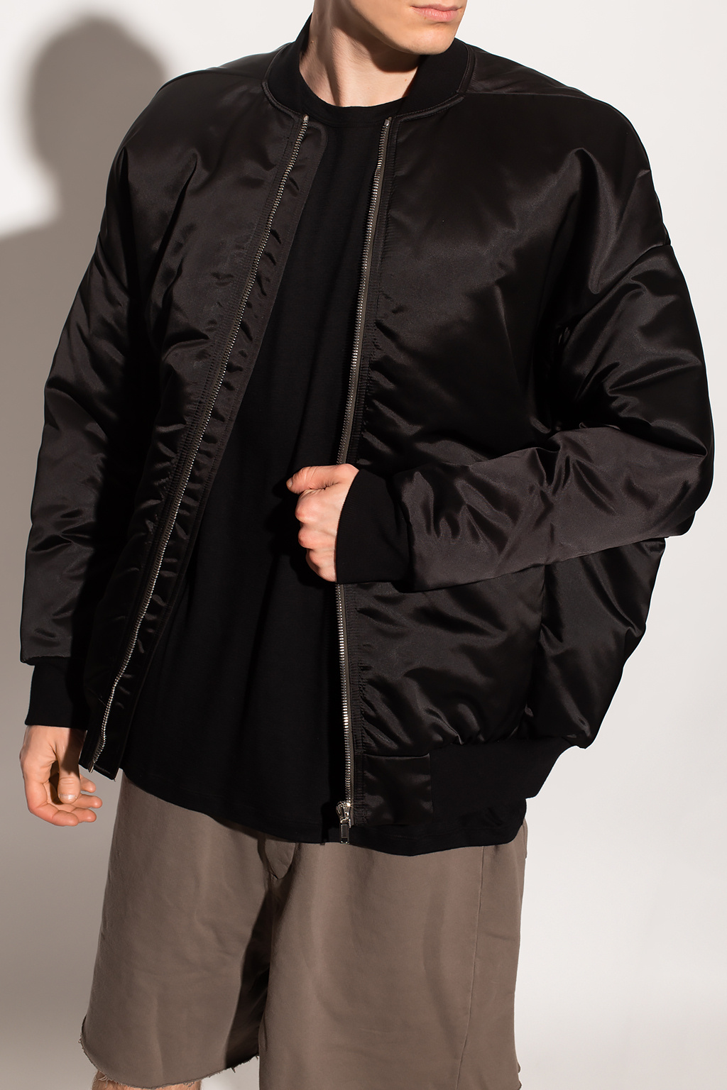 Bomber jacket Rick Owens - Boutique Moschino ruffle-trim